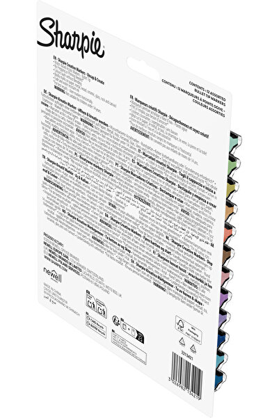 Sharpie Set of 12 Creative Marker markers, acrylic, pastel colors, round tip