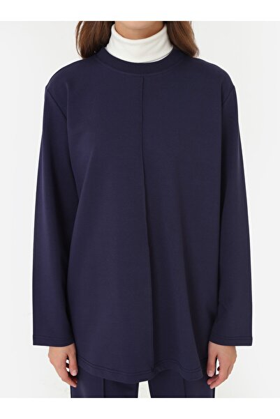 Benin Спортивний комплект з тунікою з деталями на грудях і штанами - Синій -