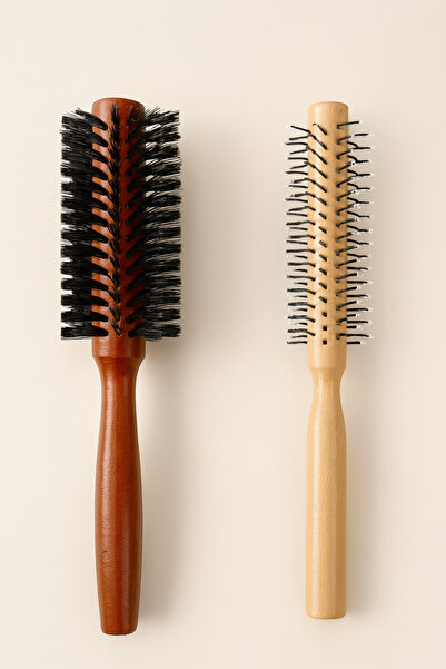 ŞEHRAZAT HANDMADE TASARIM 2-Piece Wooden Hair Styling Brush