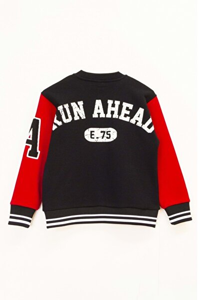 ww waka waka kids store Appliqued Snap Closure Boys' College Cardigan