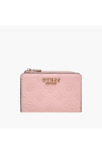 Guess Embossed Cardholder with Snap Button Closure