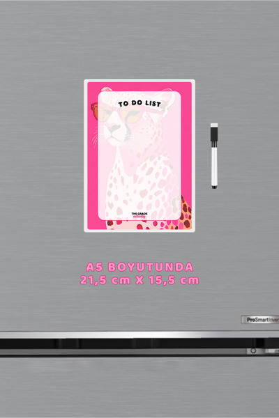 The Grade لوحة قائمة المهام بتصميم الفهد مع نظارات صيفية، لوحة ملاحظات للثلاجة، لوحة قائمة المطبخ، ديكور منزلي