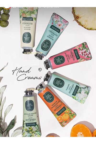 Eyüp Sabri Tuncer 6 أنواع من كريمات اليد والجسم بزيت الزيتون الطبيعي 50 قطعة