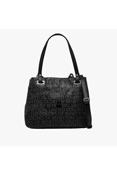 United Colors of Benetton حقيبة توت مطبوعة بشعار UCB بمقبض مزدوج
