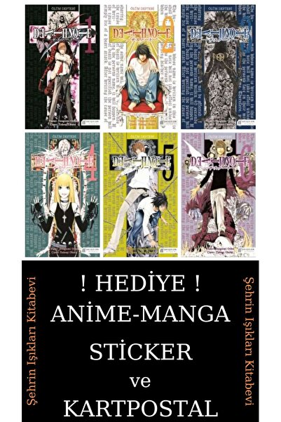 Akılçelen Death Note 1-2-3-4-5-6 Manga Seti (6 KİTAP) / Ölüm Defteri / Anime-...