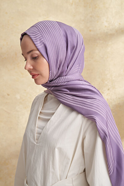 ARMANDA ŞAL FIORI JACQUARD CU MOTIVE - LILAC