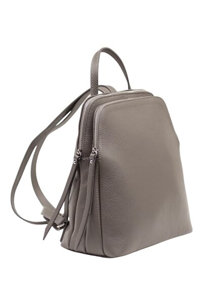 Moranti Women's Backpack, Leather, Gray