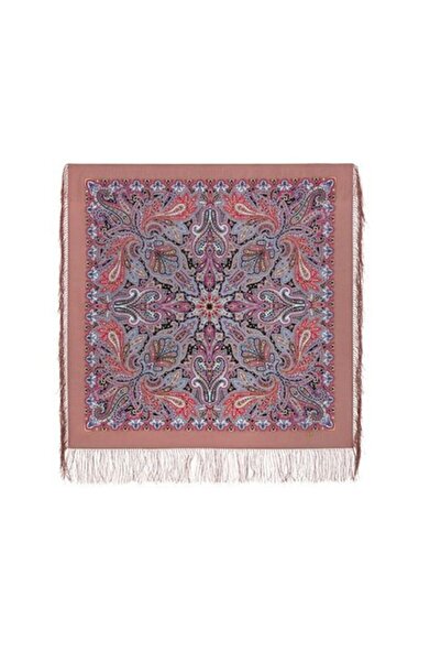 OEM Wool scarf with silk fringes 'Sna naiavu', PavlovoPosad, Russian style