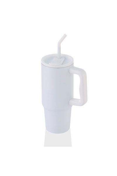 SQUARE ONE GIFTS BERN - Recycled Stainless Steel Tumbler with Reusable Straw