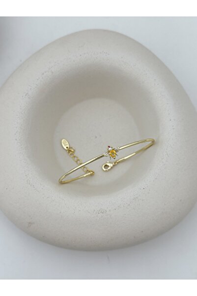 ŞekerAksesuar Özel Seri Zirkon Taşlı Arı Figür Kelepçe Bileklik