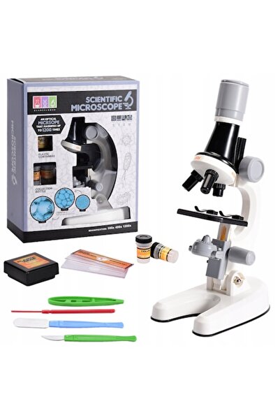 dalimag Educational Microscope Set for Kids, 5+ Years, Plastic, White/Grey