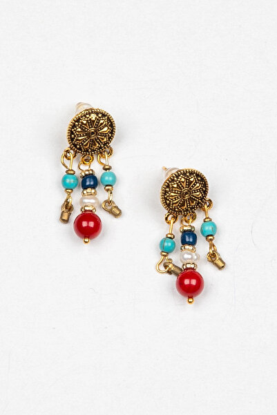Lila Rosa Authentic Natural Stone Red Earrings