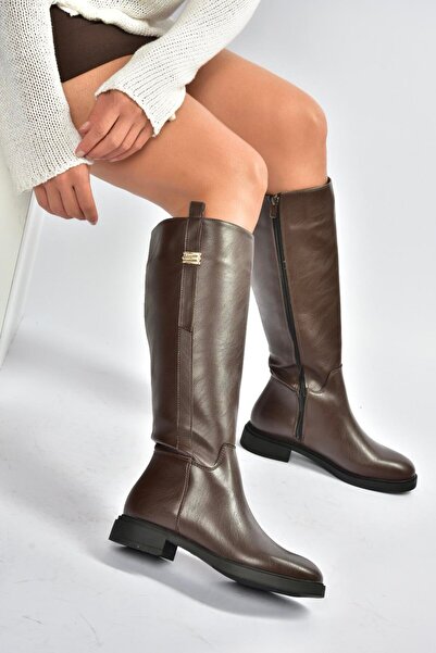 Fox Shoes V973000809 Καφέ Κλασικές Γυναικείες Μπότες