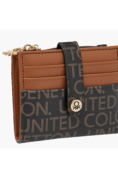 United Colors of Benetton UCB Logo Print Cardholder