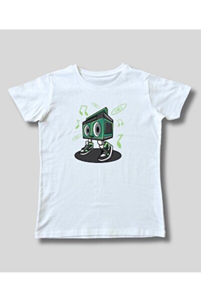 OEM Women's T-Shirt with Print, Music, Cotton, White, Size S INTL