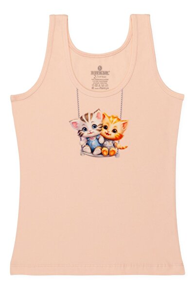 BAYKAR Girl's Cotton Thick Strap Colorful Printed Classic Undershirt 3-Pack 4880 Colorful