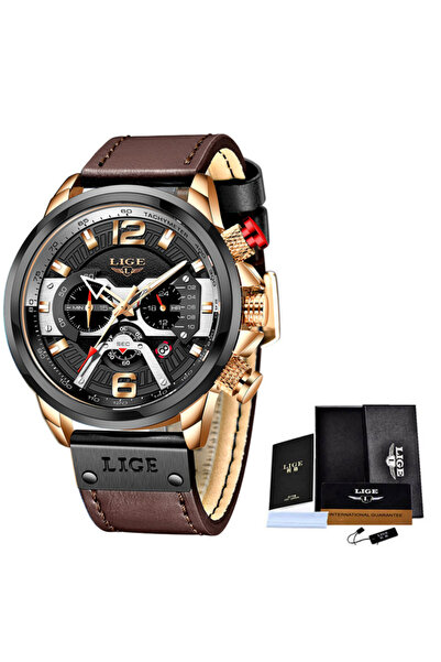 Lige Ανδρικό ρολόι Casual Chronograph με αυτόματο Quartz