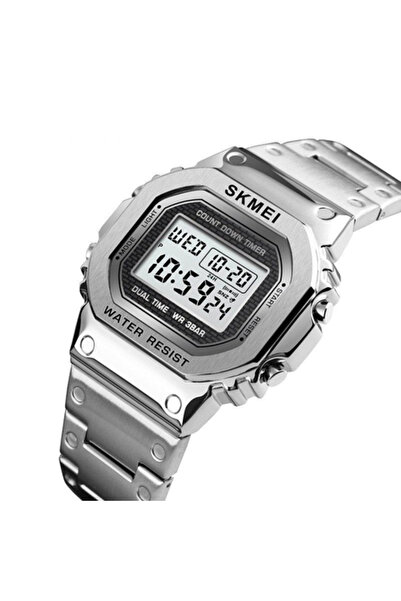 Skmei Ceas casual bărbătesc, sport, digital, iluminare din spate. Oțel inoxidabil.