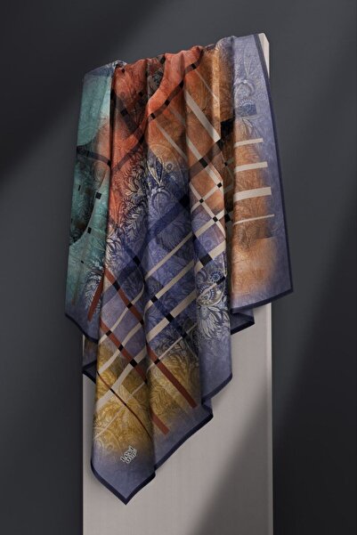 Levidor Етнічний смугастий візерунок, блискучий кришталевий шарф