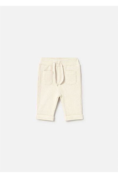 MAYORAL Baby Girl Ribbed Pants Ecru 2578