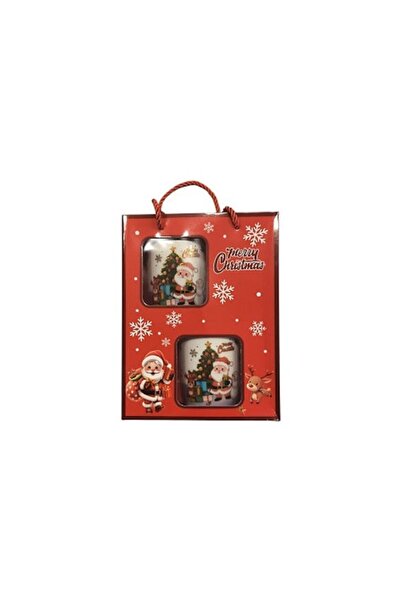 Clini Christmas Set 2 Mugs with Spoons, ceramic, 210 ml, Merry Christmas, Santa Claus, 4X-0876