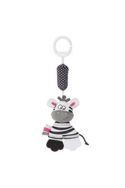 OEM Toy for Stroller White Black Zebra with Sound 34 cm