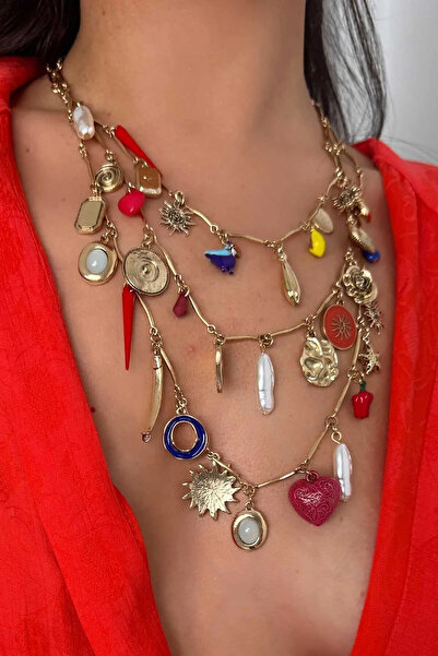 Goldes Aksesuar Charmlı VIP Kolye - Yeni Model