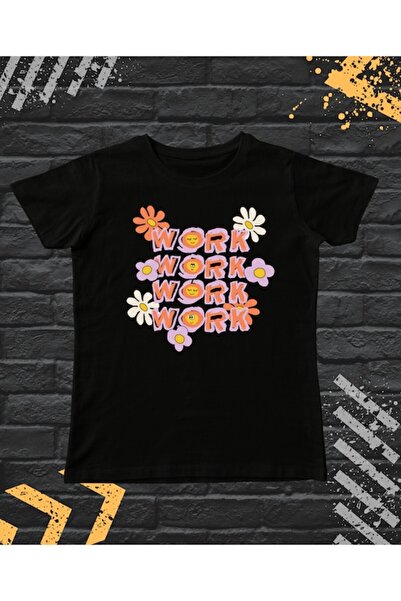 OEM Women's T-Shirt with Print, Work, Cotton, Black, XL INTL