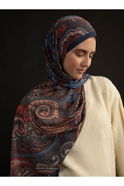 Tuva Ethnic Patterned Soft Shawl - Multi-Colored - V22-Tuva
