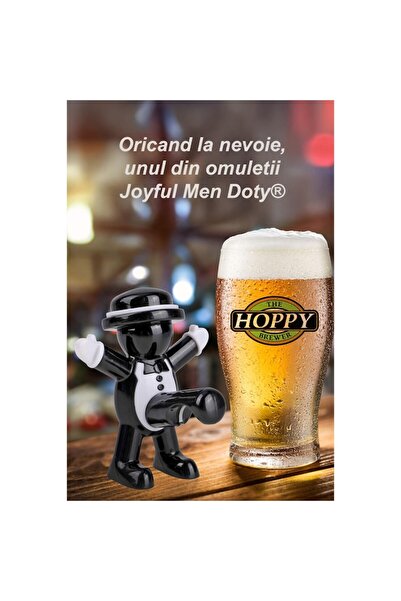 Doty Set Joyful Men Doty®, corkscrew, stopper, opener, durable material, modern design, black