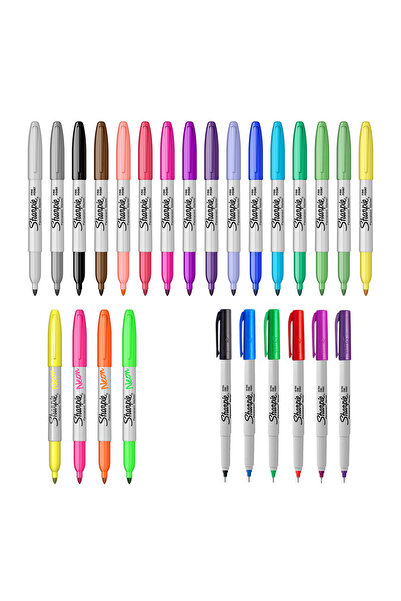 Sharpie Set of 26 Fine Point Wolf Special Edition markers, bullet tip 0.9 F and 0.5 XF