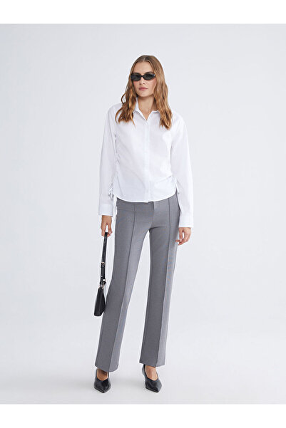 LC Waikiki Δημιουργήστε το στυλ σας από το UZG Store |   Γυναικείο πουκάμισο με λεπτομέρεια δεσίματος