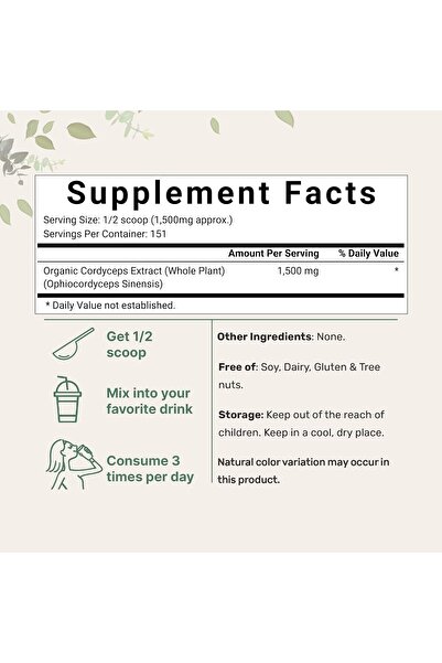 Micro ingredients فطر كورديسيبس عضوي مُزروع بشكل مستدام في الولايات المتحدة ا...