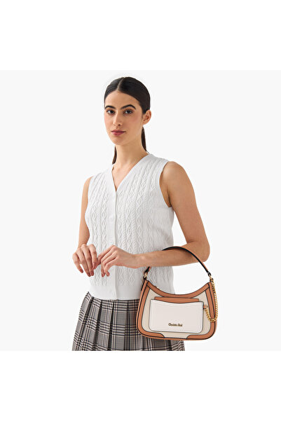 CHARLOTTE Reid Colourblock Shoulder Bag with Zip Closure