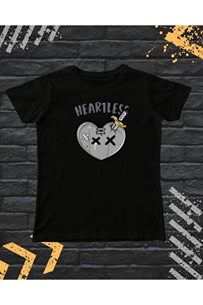 OEM Women's T-Shirt with Print, Heartless, Cotton, Black, L INTL