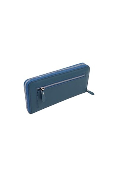 HASSION - Women's genuine leather wallet, B02, sapphire blue