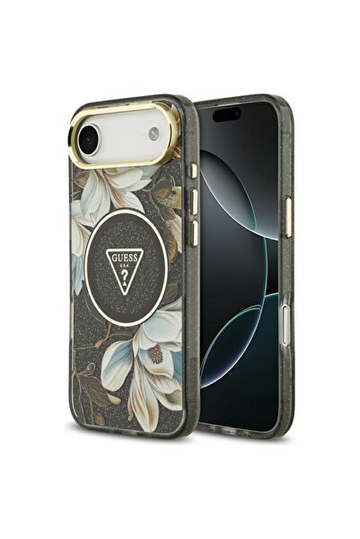 Guess Θήκη για iPhone 17 Air, IML Flowers με λουράκι Pearl Strip MagSafe, - Μ...