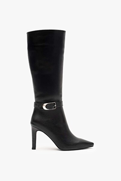 Louis Cardy Jude Black Leather Women's Heeled Boots