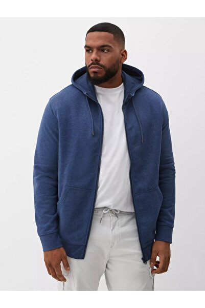 s.Oliver Big Sizes, Men's hoodie big sizes, with zipper, Regular fit, Blue