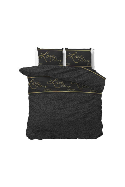Sleeptime Lenjerie de pat, Sleeptime, pentru 2 persoane, Neagră, Microfibră, 240x220 cm