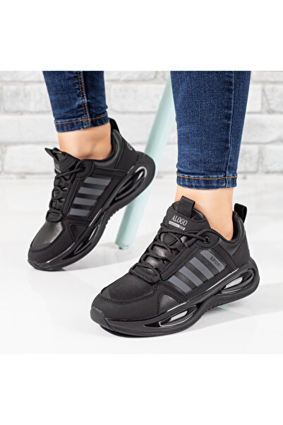 BMoD Pantofi sport negri pentru femei cu talpă groasă MOD10034