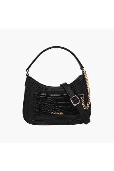 CHARLOTTE Reid Solid Crossbody Bag with Detachable Strap
