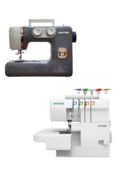 hodbehod Jaktec A320 Dikiş Makinesi ve E360 4 İplik Overlok Makinesi / Ev Tipi 2’li Makine Seti