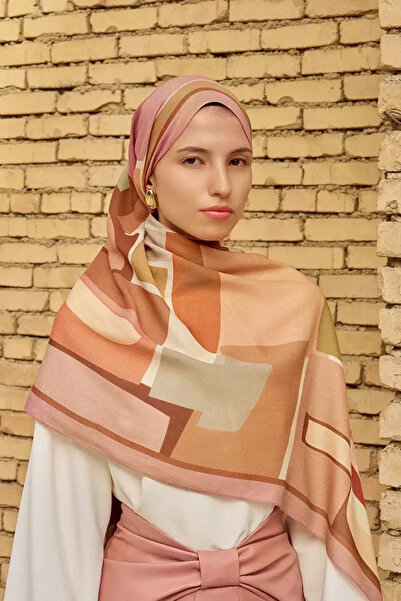 ED Scarf ED - Wise Pamuk Modal Şal - Gül Kurusu