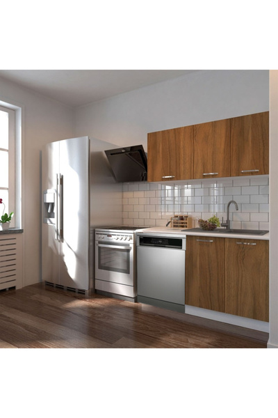 Tdesigno Klos Hazır Mutfak Dolabı 140 Cm -Beyaz Laminat Tezgah Dahil-Bulaşık ...