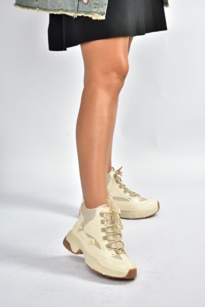 Fox Shoes V312415009 Beige High Top Sneakers