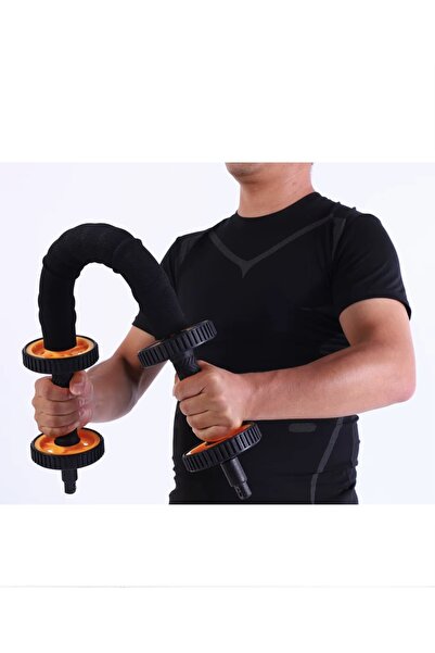HEPİTOP 3in1 Ab Wheel Tekerlekli Mekik Aleti Elastik Fitness Bar Kol ve Karın...