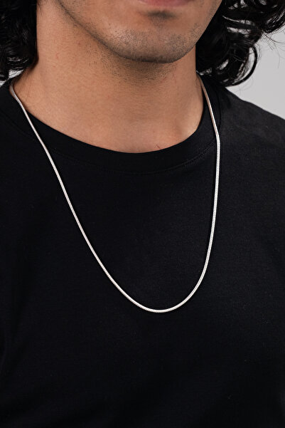 esdika 2MM TİLKİ KUYRUĞU GÜMÜŞ KOLYE ZİNCİR • 925 AYAR GÜMÜŞ • PREMİUM STERLİ...