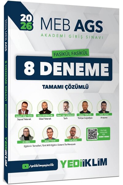 Yediiklim Yayınları Yediiklim 2026 MEB-AGS Tüm Dersler 8 Deneme Fasikül Çözümlü
