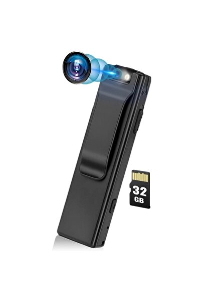 iUni Cameră video M8, 32GB, înregistrator vocal, detectare mișcare, obiectiv rotativ la 90°